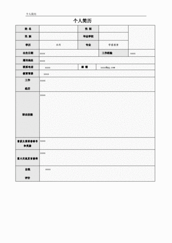 幼儿园个人求职简历模板_幼儿园求职个人介绍-第3张图片-马瑞范文网