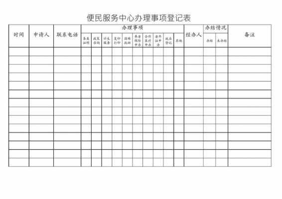  便民服务手册模板「便民服务记录表范例」-第1张图片-马瑞范文网