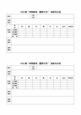 高考计划表格 制定高考计划表模板-第2张图片-马瑞范文网