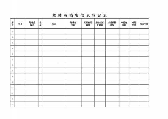 公司驾驶员花名册模板（驾驶员表格）-第3张图片-马瑞范文网