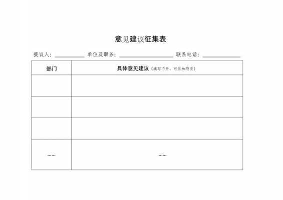 公司征集意见通知模板,公司意见征集表怎么写 -第2张图片-马瑞范文网