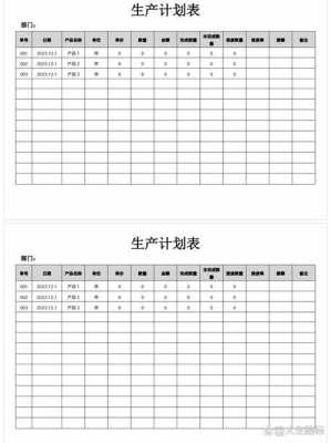 喷涂车间生产计划表格 喷油部生产计划单模板-第1张图片-马瑞范文网