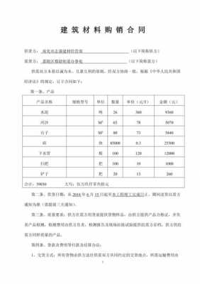 建材产品销售合同模板（建材销售协议）-第1张图片-马瑞范文网