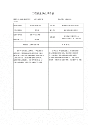 质量事故报告模板,质量事故报告模板图片 -第3张图片-马瑞范文网