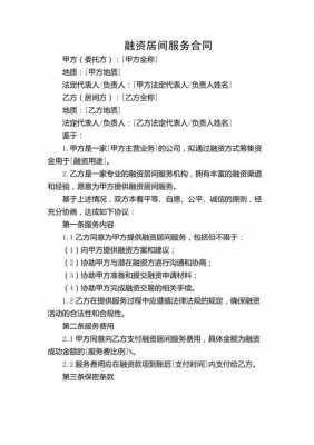  融资的服务条款模板「融资服务内容」-第2张图片-马瑞范文网